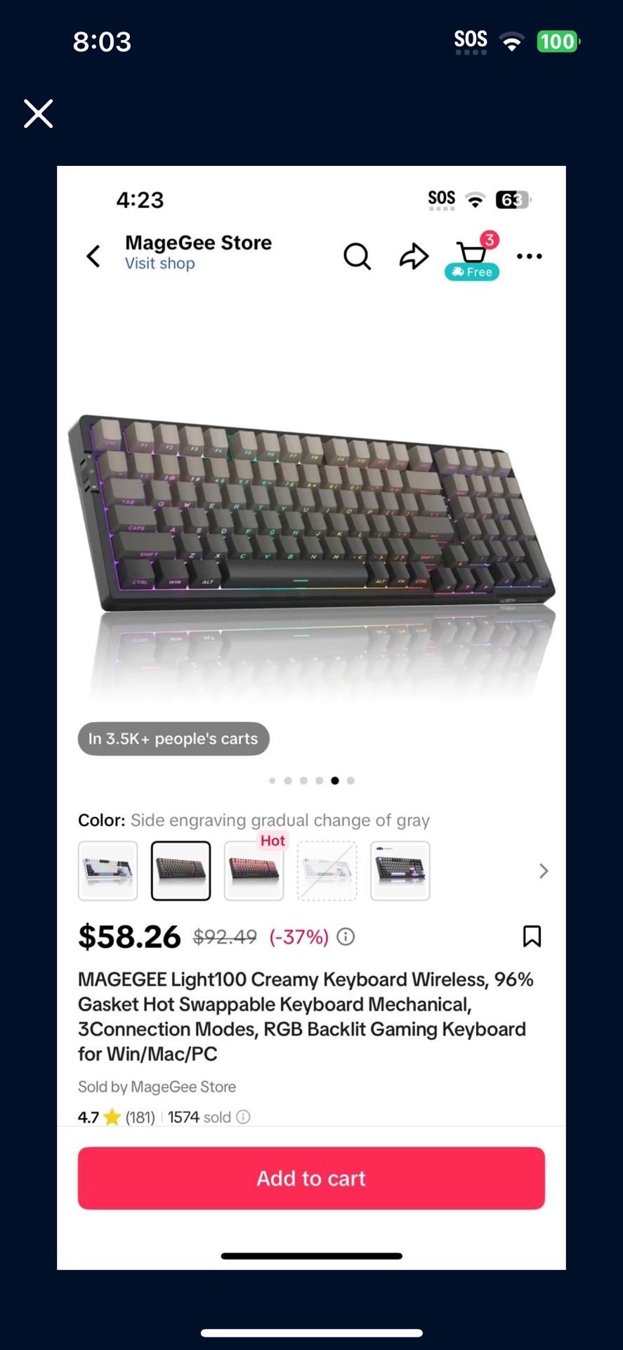 Creamy 99% Gaming Keyboard