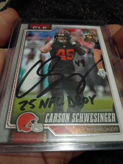 Carson Schwesinger signed autograph NFL card Cleveland Browns
