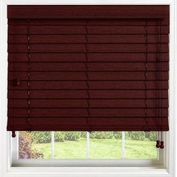 Deep Cherry Faux Wood Blinds / Shades