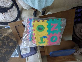 Foam puzzle with alphabet and numbers