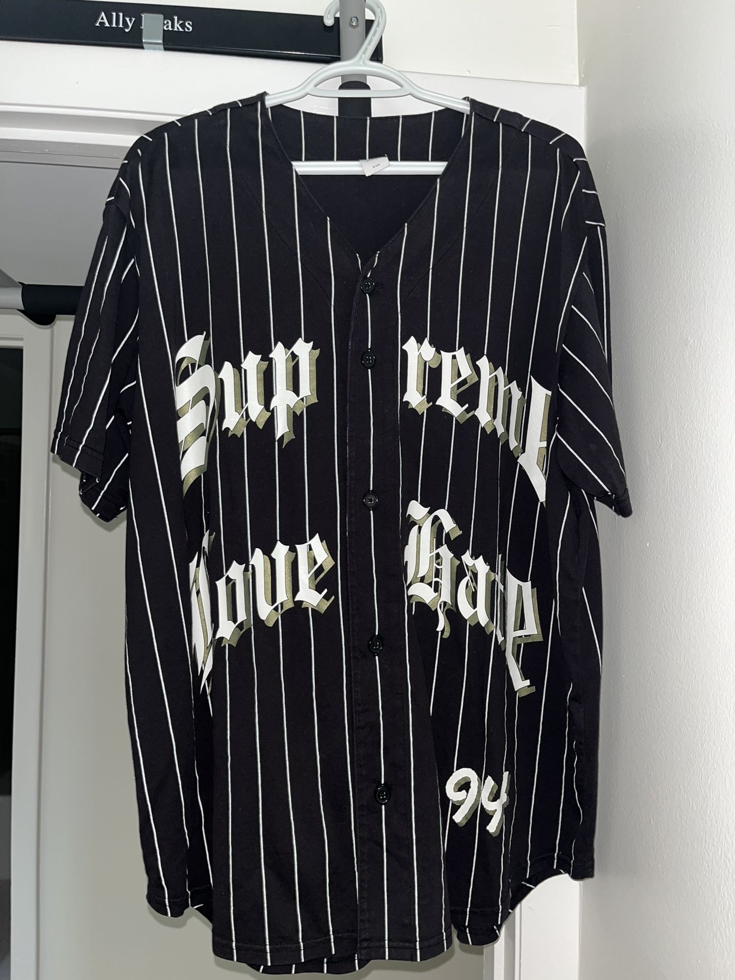 Supreme Love Hate Baseball Jersey Large