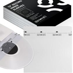Hudson Hi-Fi Anti-Static Vinyl Record Inner Sleeves - Protective Vinyl Record Inner Sleeve 500 Pack