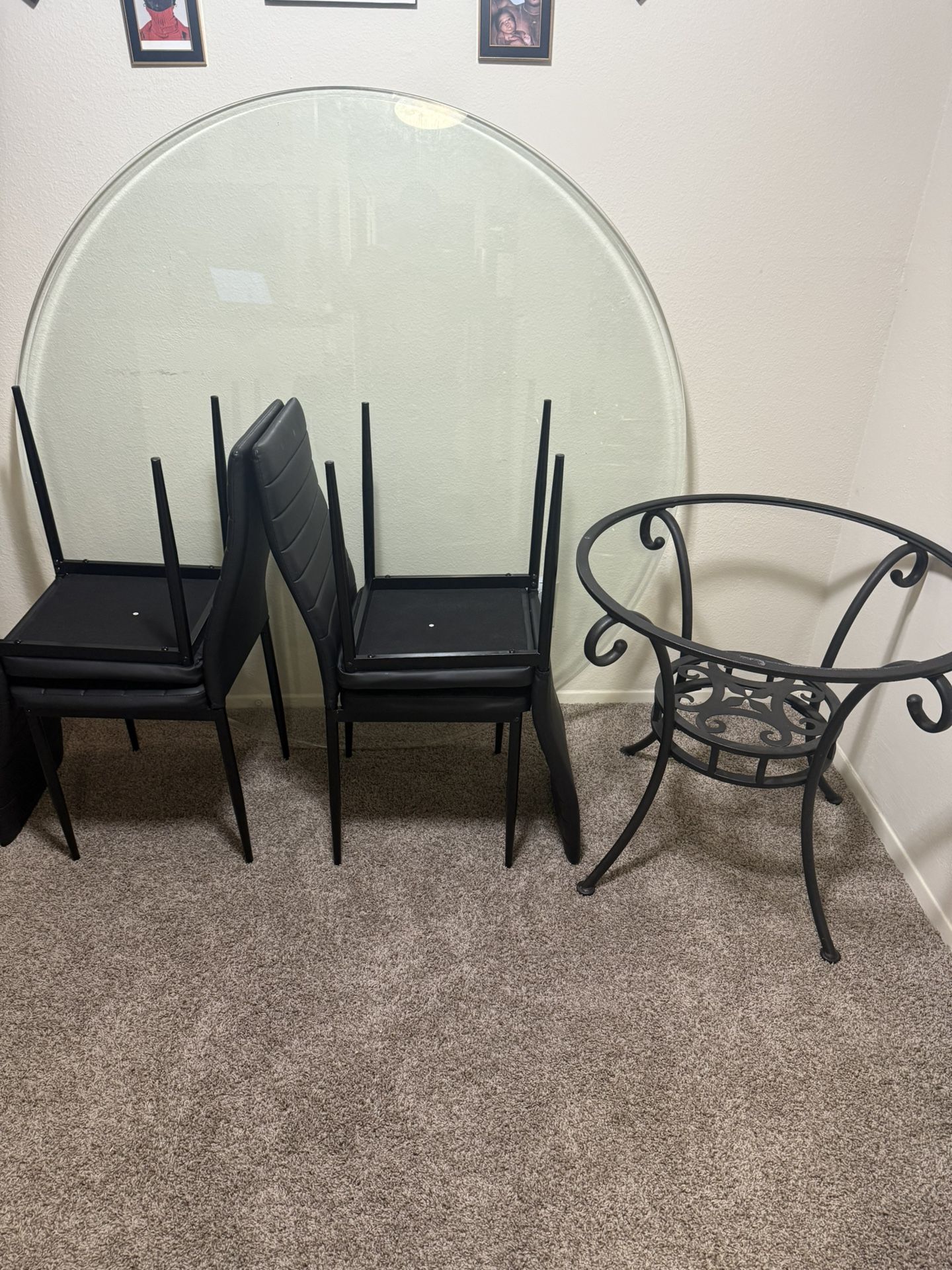 Circular Glass Dining Table