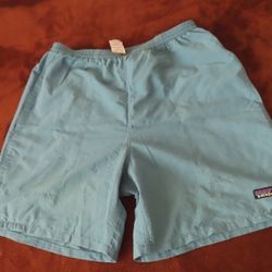 Patagonia Worn Wear Men's Baggies Longs Style # 58032 2012 vintage blue M