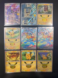 Pokemon 30th celebration lot of 9 cards