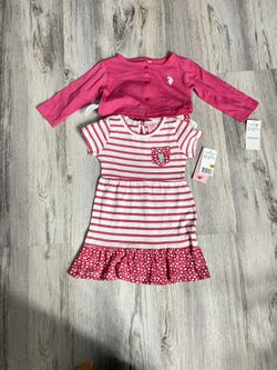 NWT 3pcs Baby Girl Dress Set 12m