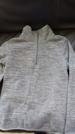Gray fleece sweater