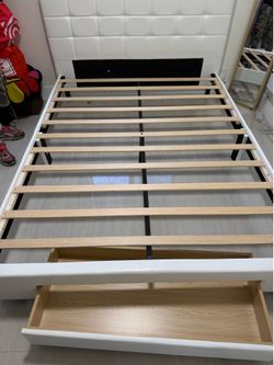 Queen size bed frame  and free delivery free installation all new furniture