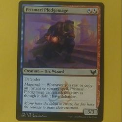2021 MTG Prismari Pledgemage #215 Creature Orc Wizard Defender Magecraft STX Marta Nael Magic The Gathering Card Game Wizards Of The Coast Collectible