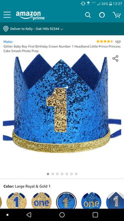 First birthday prince crown