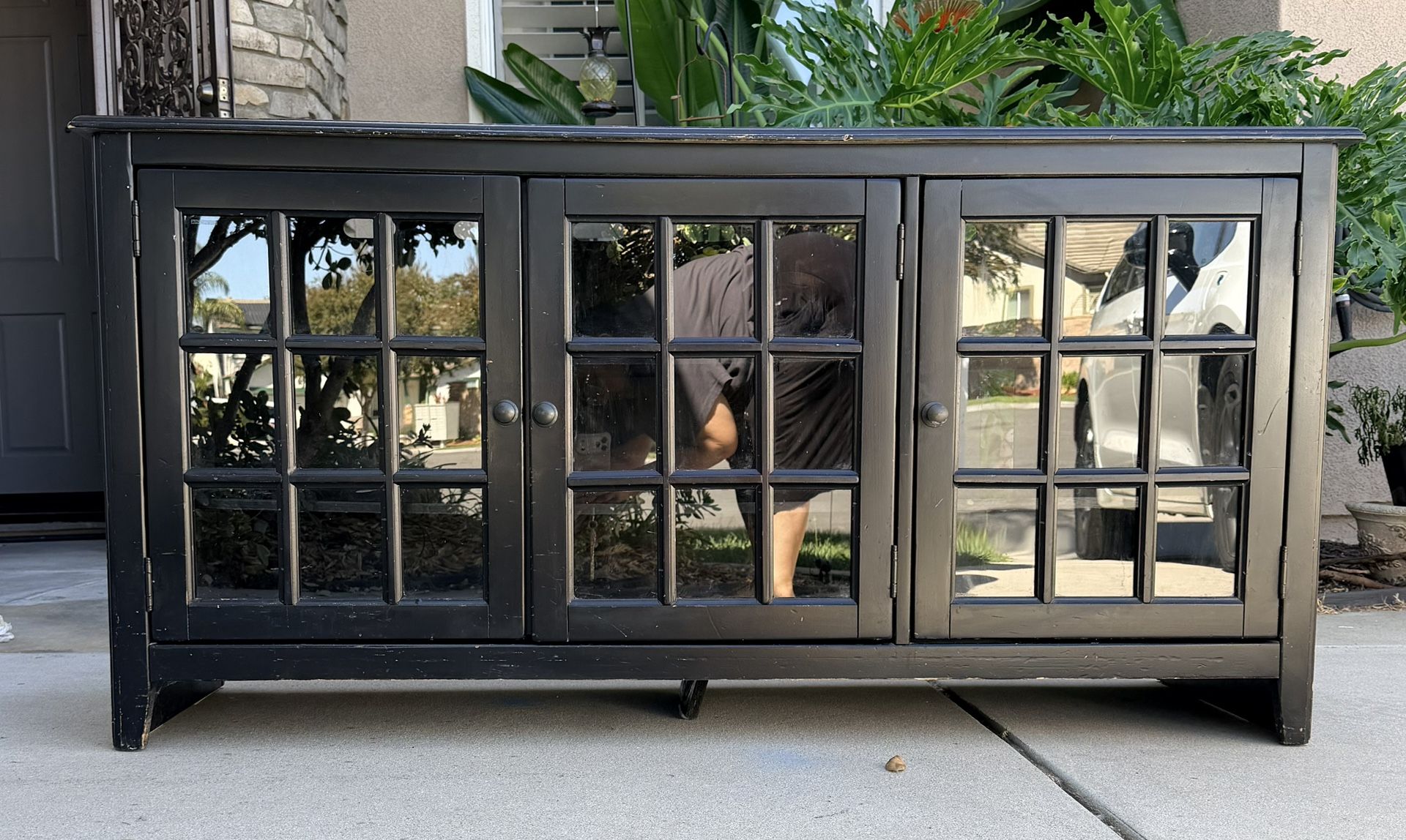 Black T.V. Console Table