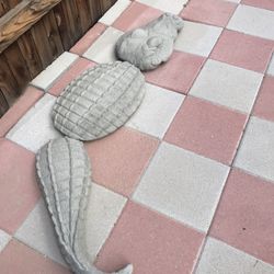 New Alligator Made Out Of Cement 5ft L X 14in W