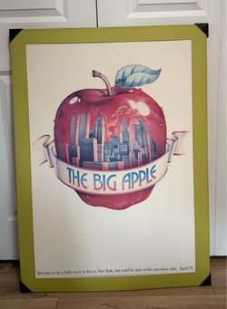 Big apple framed poster