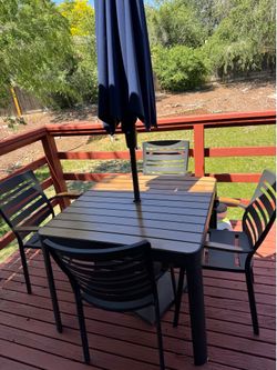 Out door 1 table and 4 chairs