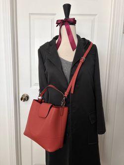 Terracotta Textured Bucket Crossbody Bucket Bag
