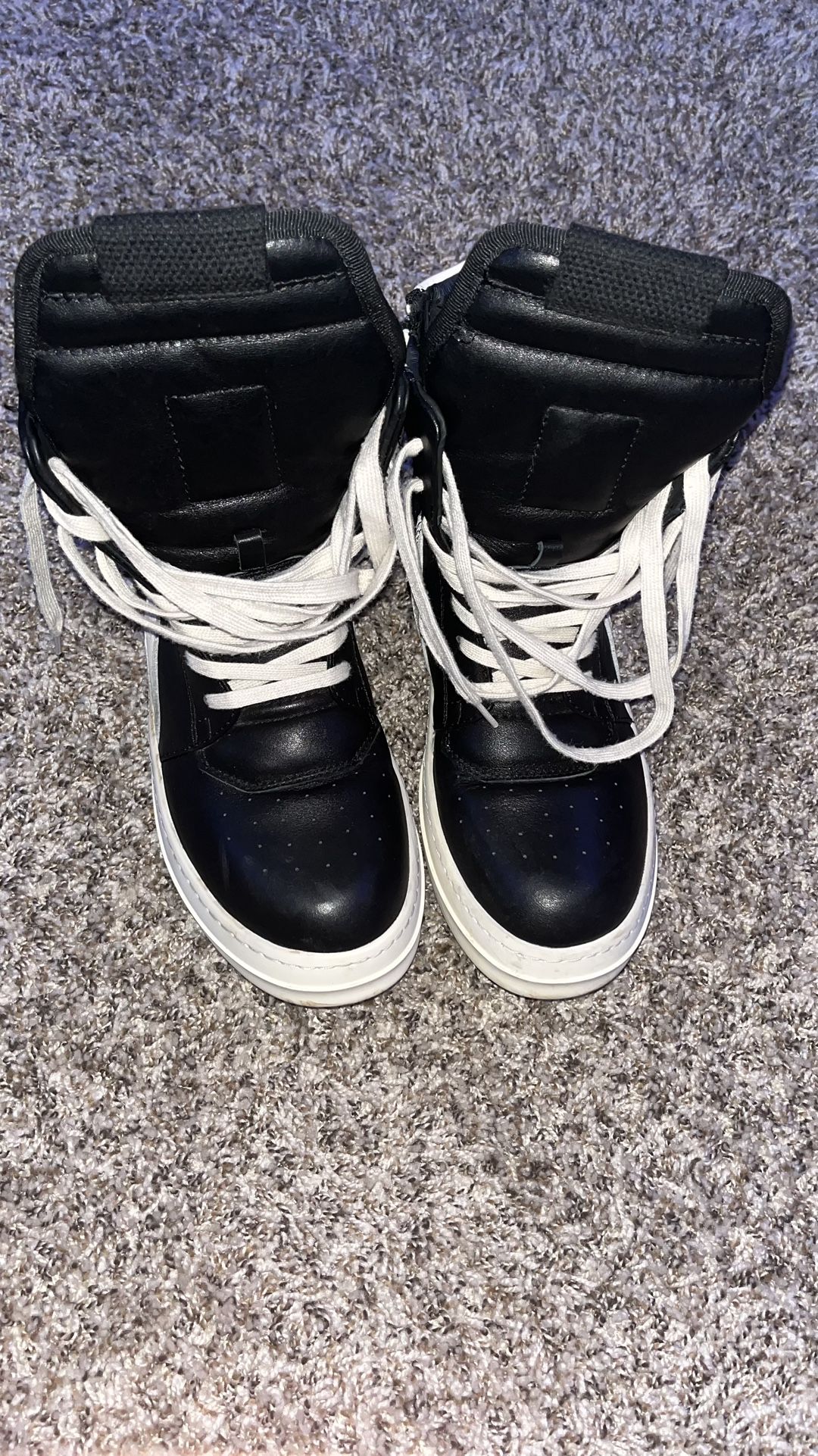 NO BOX Rick Owen’s Geo Baskets ( Thin Laces )