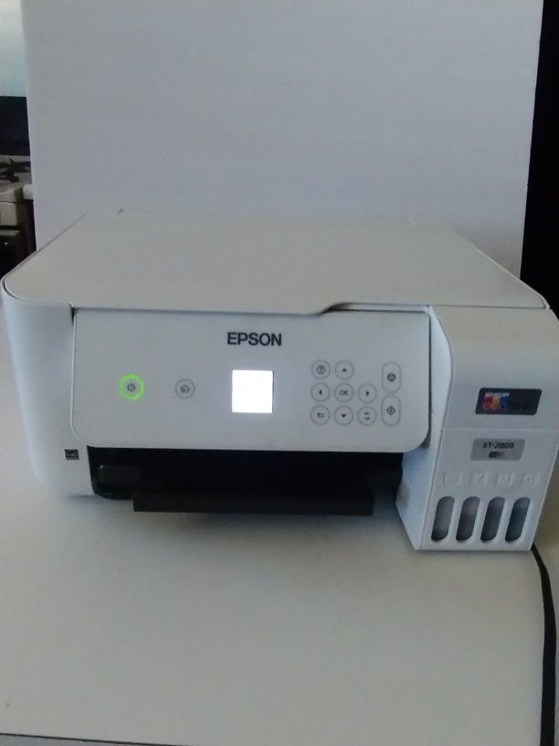 Epson EcoTank ET-2803 Color Inkjet All-In-One Printer -Scanner - fully Tested. Needs black ink .