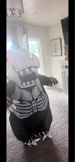 Child inflatable skeleton costume