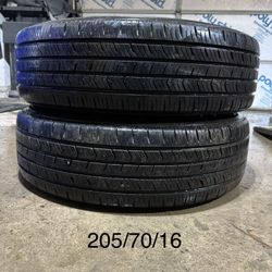 (2) - 205/70/16 Hankook Kinergy PT Tires