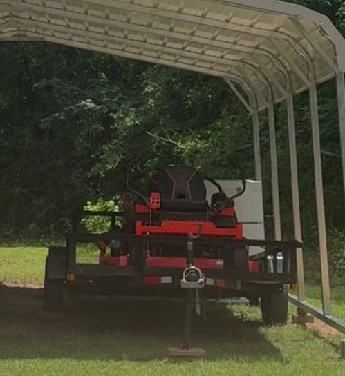 Lawn Mower And Trailer