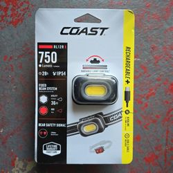 Super Bright Coast Headlight Lamp Strap 750 Lumens Brand New 