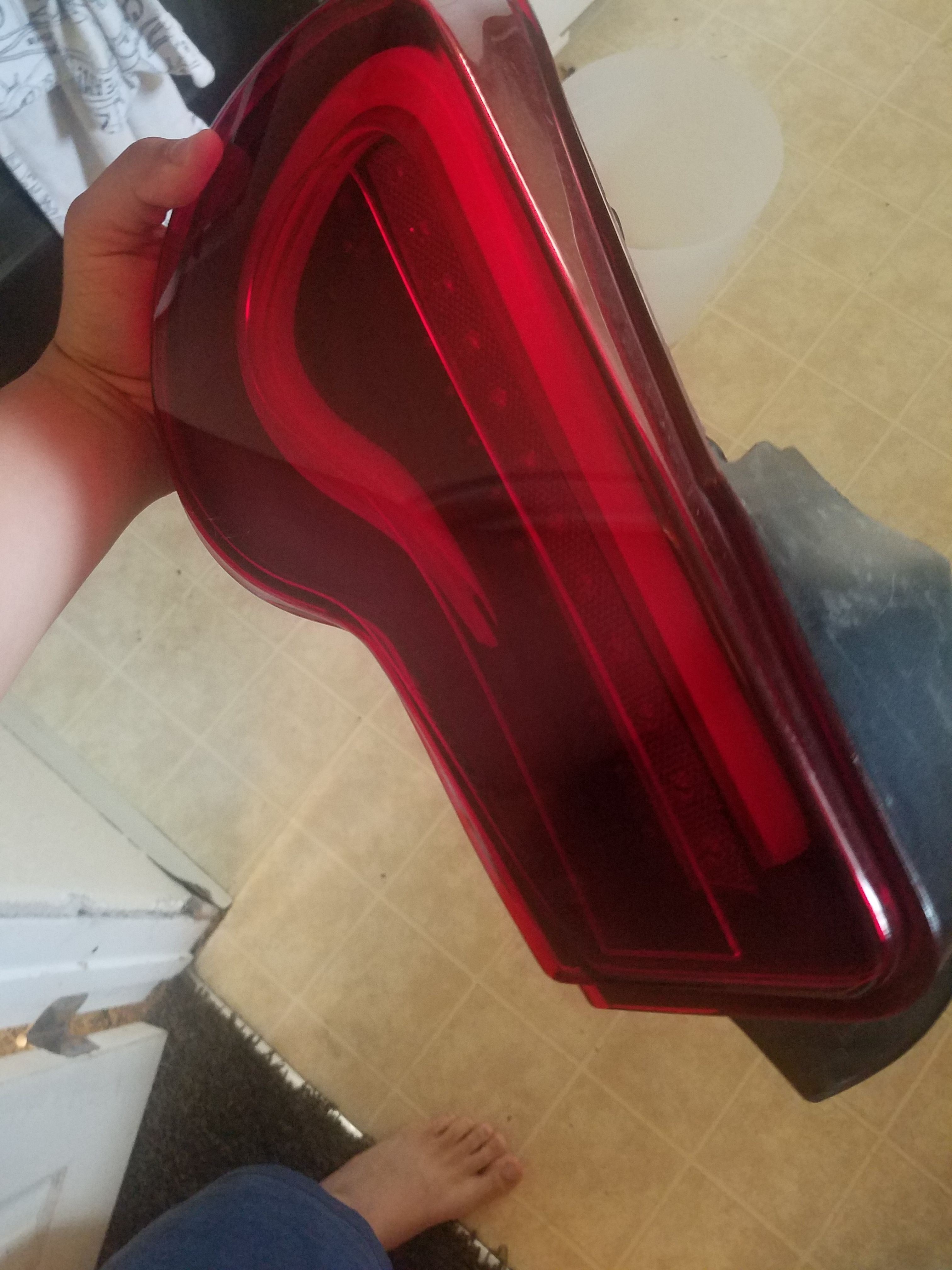 Driver side valenti tail light