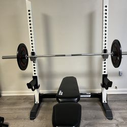 Fitness Gear Pro Olympic Bench And Barbell 