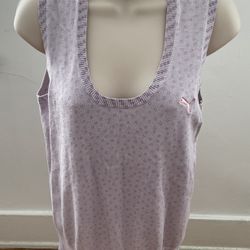 Puma Y2K Lavender Animal Print Cotton Vest, size S 