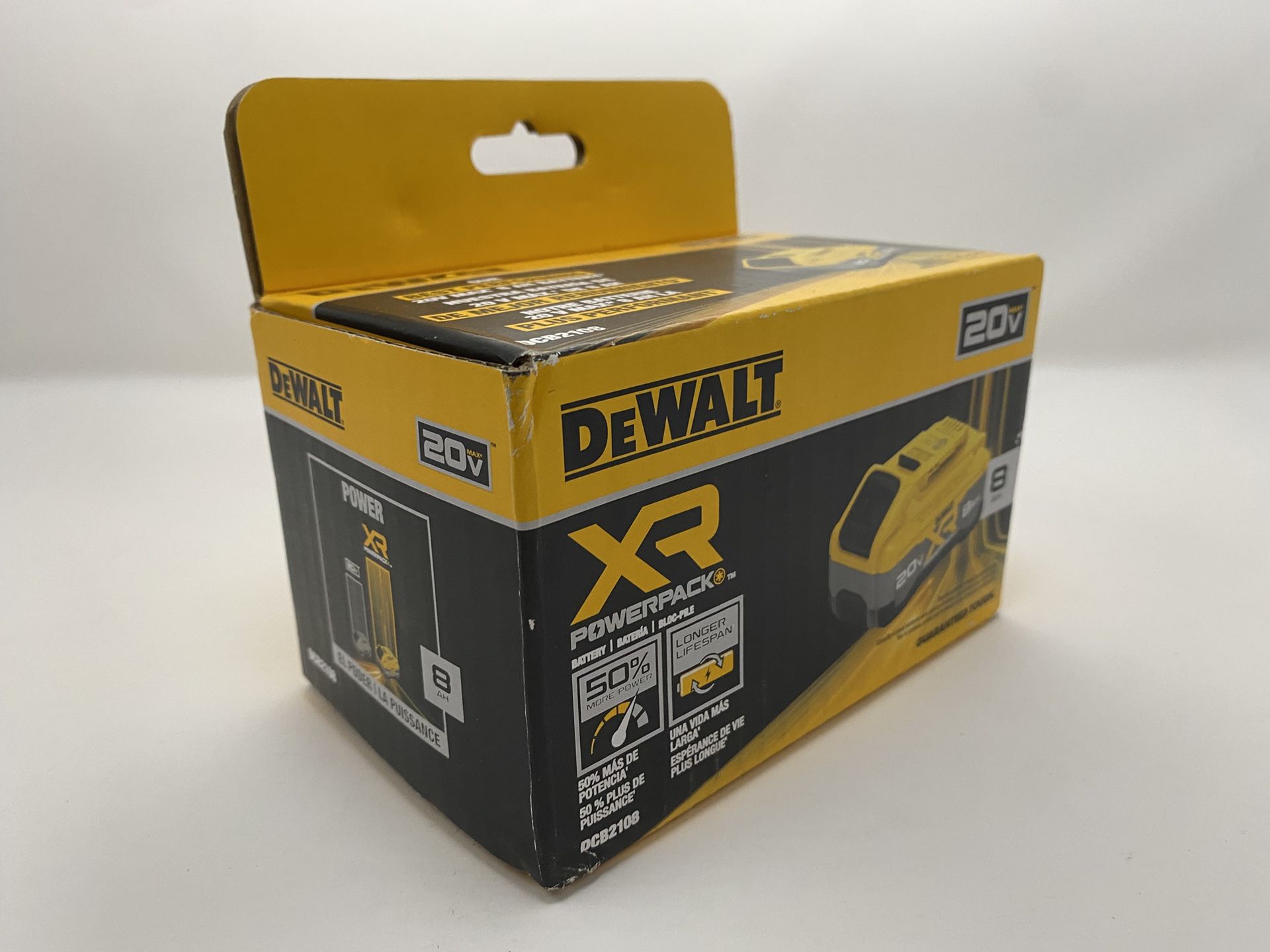 DEWALT XR Power pack 20-V 1-pack Lithium-ion Battery 8 Ah DCB2108