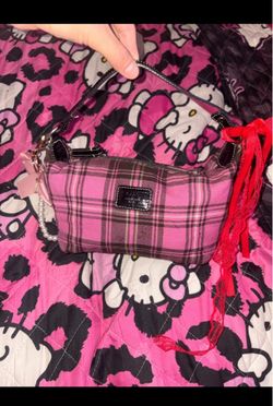 Coach pink & black mini bag