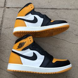 New Nike Air Jordan 1 Retro High OG Yellow Toe Taxi Men’s 9