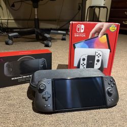 Nintendo Switch OLED 256 SD Card Mobapad M6 HD Joycons