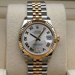 ROLEX 278273 DATEJUST 18K/SS SILVER ROMAN DIAMOND “VI” DIAL - T6536
