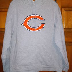 MENS SMALL CHICAGO BEARS REEBOK HOODIE SWEATSHIRT WITH SEWN ON LOGO
