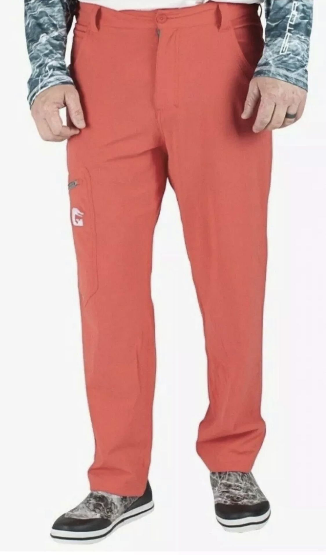 Gator Waders Performance Fishing Pants Red to Coral Mens Sz L NWT