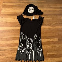 Grim Reaper Halloween Skeleton Costume Kids Child Small fun