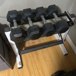 Dumbbells, Bench and Rack