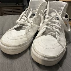 White Vans High Tops Men Size 11