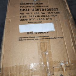 Unused Shampoo Chair Branded Artist Missing The Sink