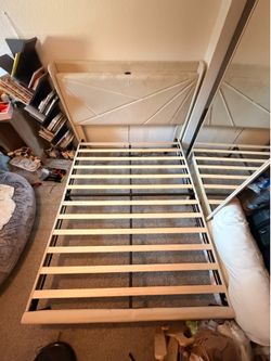 Queen Size Bed Frame with USB Charging Port