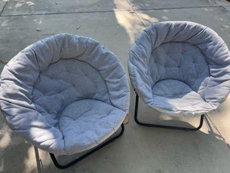 Grey Oversized Saucer Lounge Chair