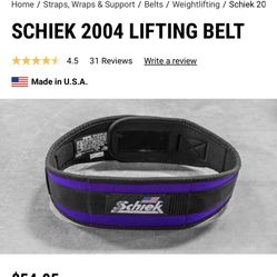Schiek Women’s WeightLifting Belt