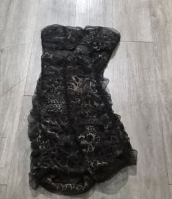 Lucy & Co Women's Strapless Bouffont Dress Black, Size S, Polyester A007