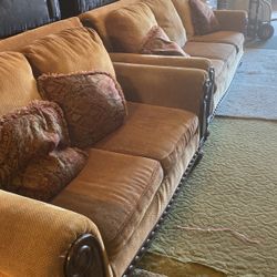 Sofa  and  Love Seat   Light  Brown 