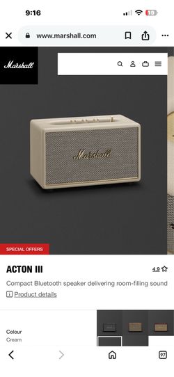 Marshalls speaker Bluetooth