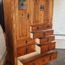 Beautiful Wooden Dresser 67 Inches High 