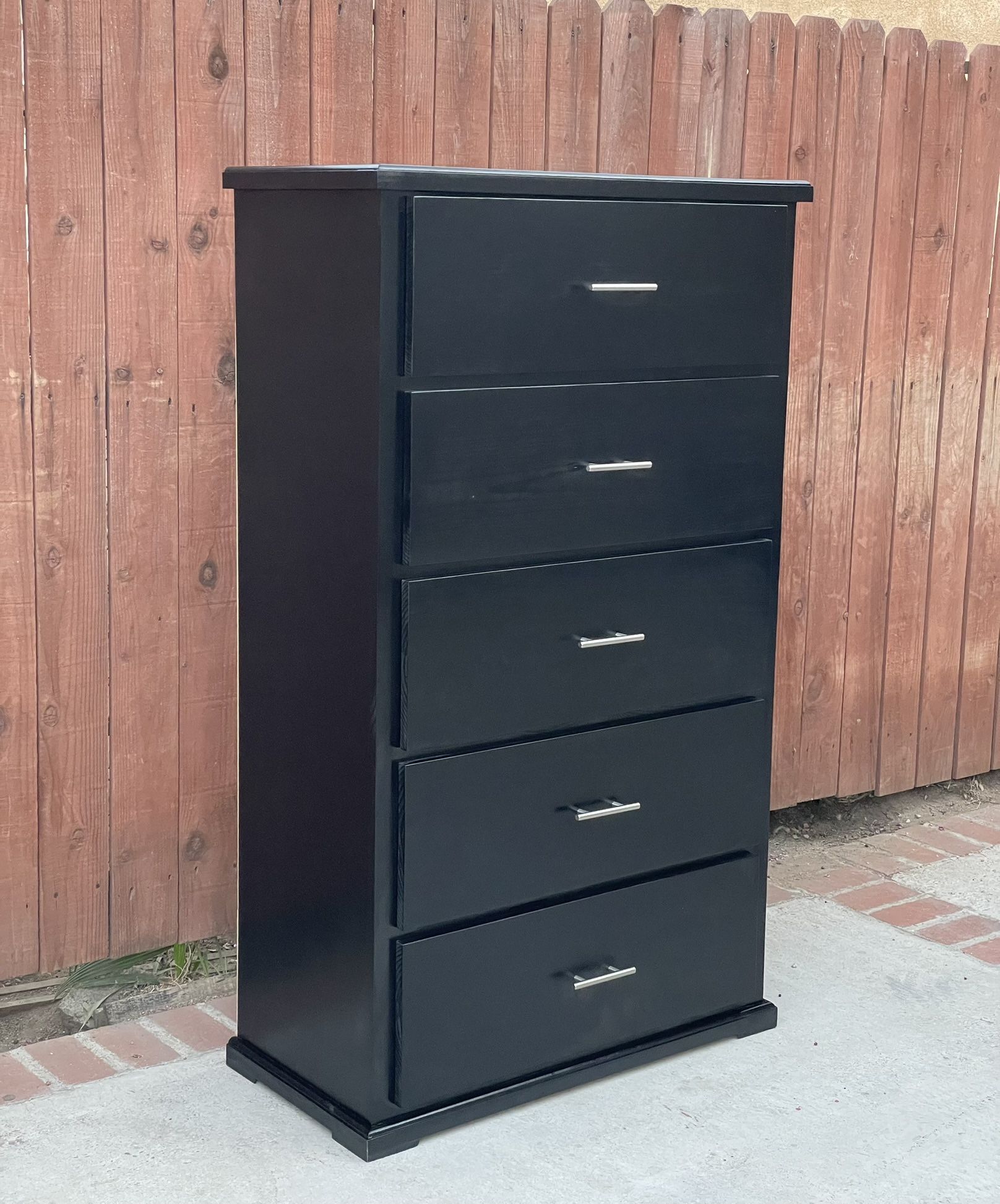 Solid Wood Tall Wide 5 Drawer Dresser