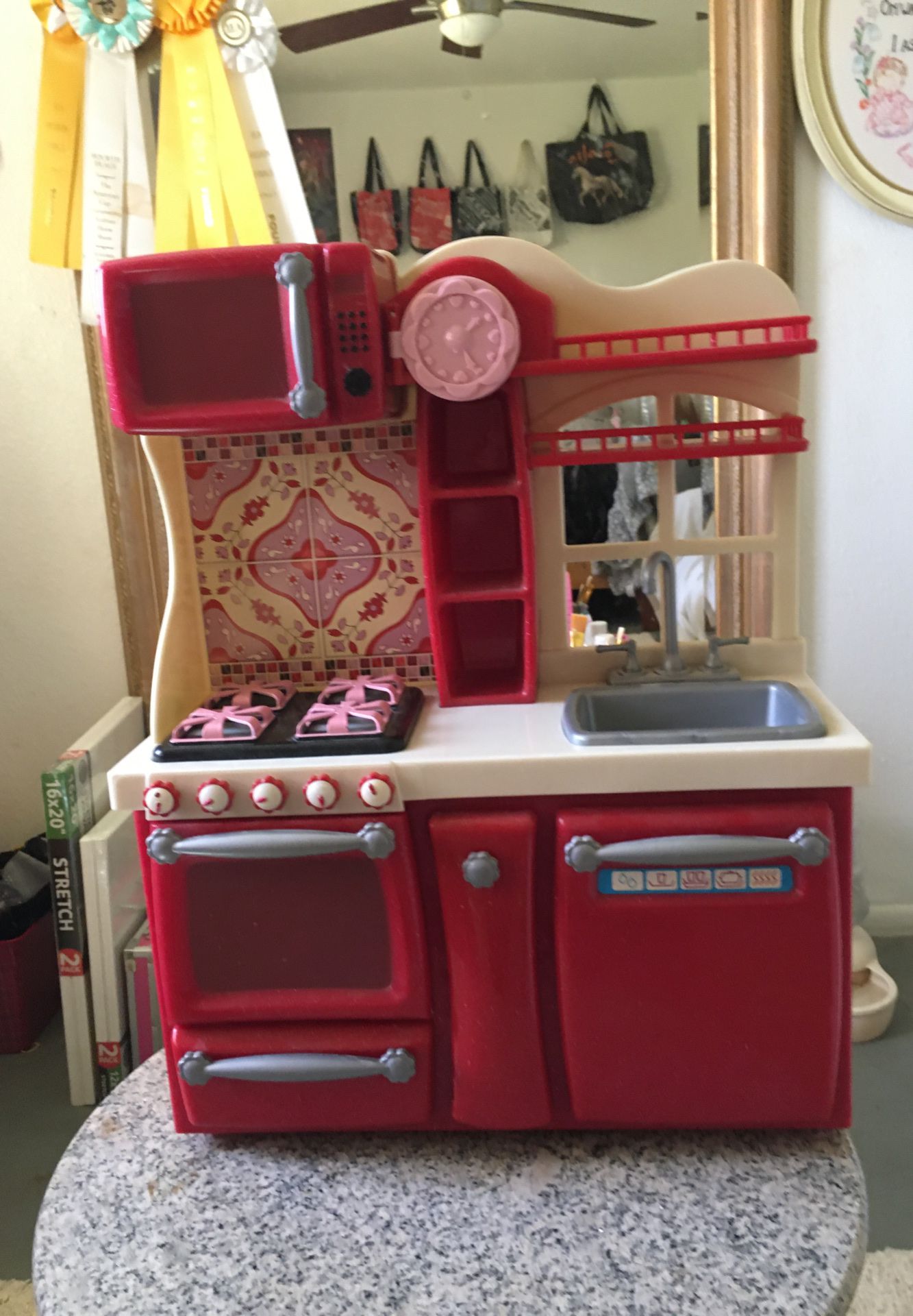 American girl doll kitchen if you want to make an offer I am open