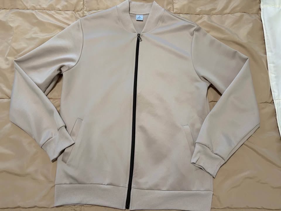 Beige Bomber Jacket Small