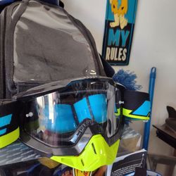 Off-road goggles 100% with FMF. Off-road dirt bike ATV goggles brand new